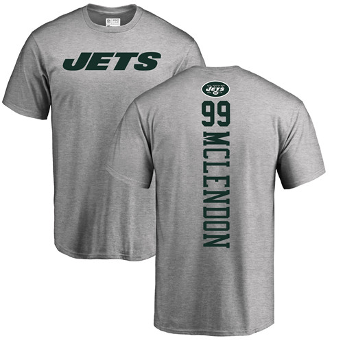 New York Jets Men Ash Steve McLendon Backer NFL Football #99 T Shirt